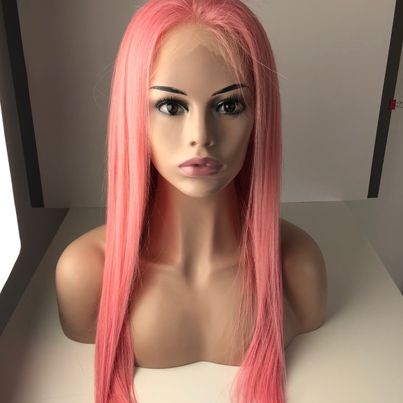 16” Full lace wig pink